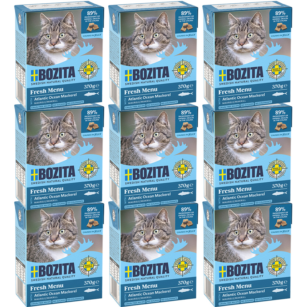 BOZITA Karma Mokra dla Kota Makrela w galarecie ZESTAW 9x370g